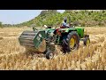 John Deere tractor with baler machine working | tractor |