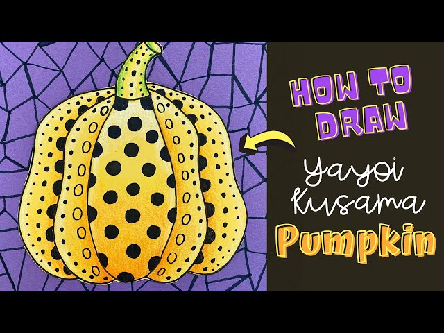 How to draw a Yayoi Kusama inspired dot Pumpkin 