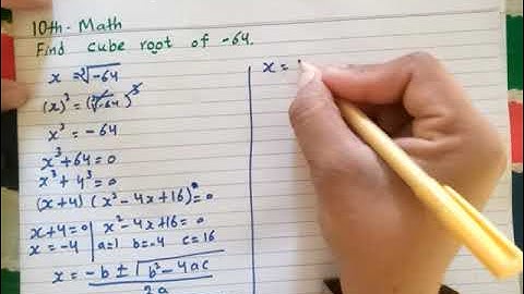 How to Find the Cube Root of minus 64 | Math Time