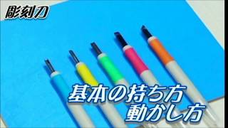 新日本造形©　彫刻刀の持ち方