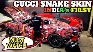 INDIA'S FIRST GUCCI MUSTANG WITH SNAKE SKIN WRAP 😍 ~ (DETAILS, PRICE)  Speedy Singh 