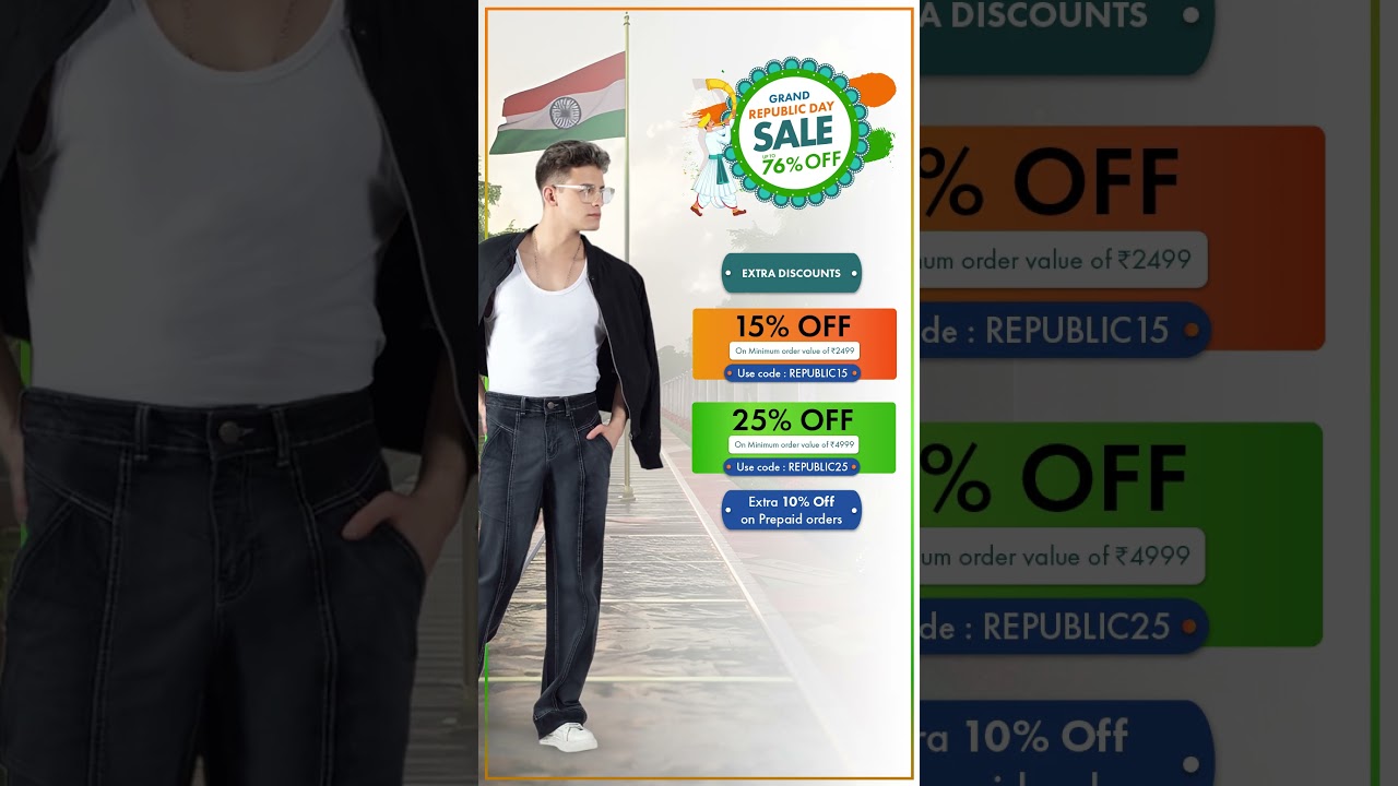 Grand Republic Day Sale is Live | Upto 76% OFF on Men’s Jeans