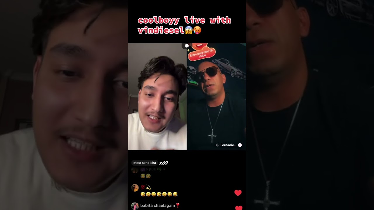coolboyy live with vindiesel😱🤩 @Coolboyyy @Vindiesel✅ 