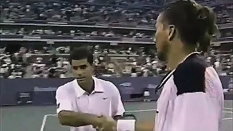 Pete Sampras vs Patrick Rafter 1998 US Open SF Hig...