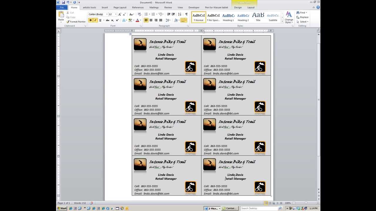 How to make a business card in microsoft word