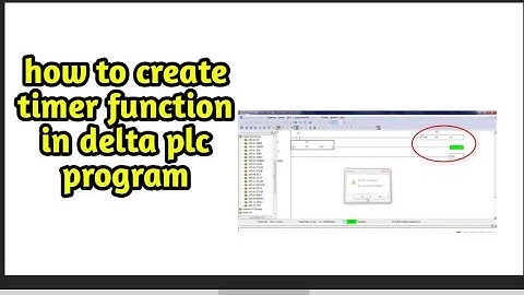 Timer in delta plc with program in tamil