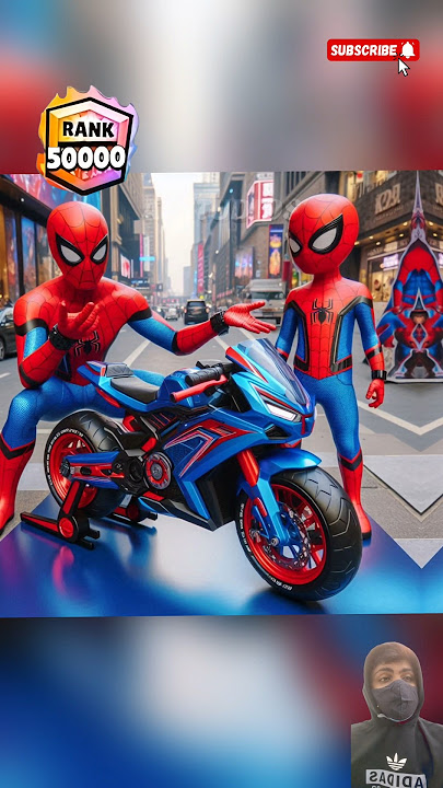 Spiderman surprising his son with a Superbike❤️🔥 #spiderman #marvel #brawlstars