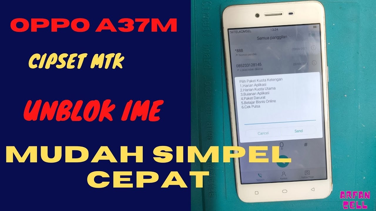 Unblock IME oppo A37m Cipset MTK mudah cepat - YouTube