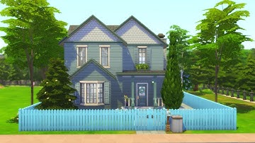 Solid Colour Challenge Blue 💙 // No CC // Sims 4: Speedbuild