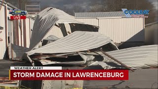 Storm damage in Lawrenceburg