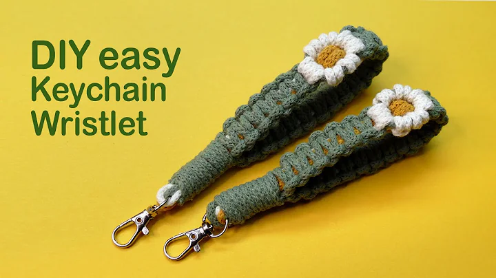 DIY Easy Macrame Wristlet Keychain with Flower Knot