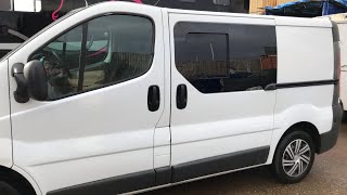 How to install side window - nissan prime star - Vauxhall vivaro van conversion glass