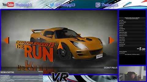 Need for Speed: The Run (Wii) Any% in 1:38:50 (Former WR)