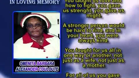 Omenita Barbara Alexander Couloute momory