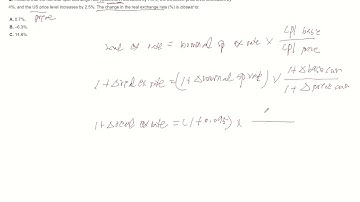 Real Exchange Rate - CFA Level1 practice question