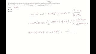 Real Exchange Rate - CFA Level1 practice question