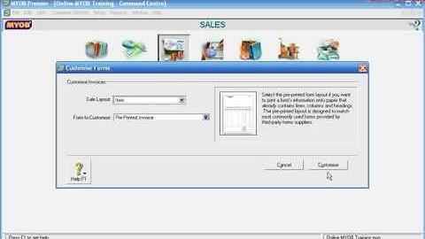 MYOB Sales Invoice Layout