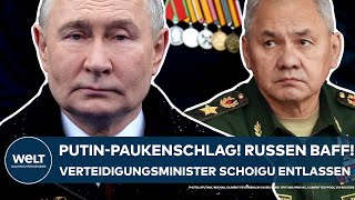 UKRAINE-KRIEG: Putin-Paukenschlag! Russen baff! Verteidigungsminister Schoigu fliegt aus dem Amt!