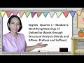 Understanding Affixes