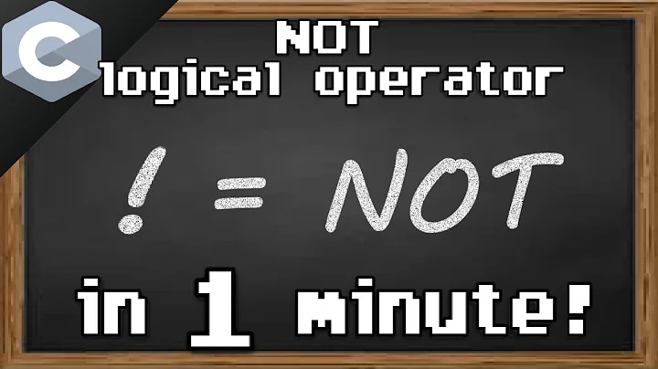 C NOT logical operator !