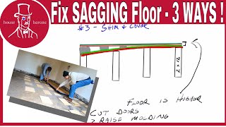 How to Repair a Sagging Floor | 3 ways to fix a low spot or a sag in a floor