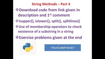 Python3 Tutorial for Beginners | String Functions - Part 4