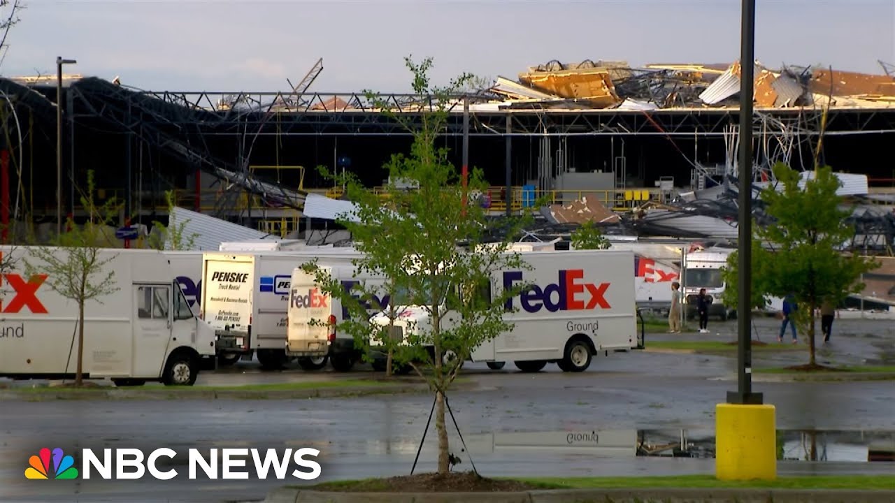 Tornadoes in Michigan hit FedEx building, mobile home park