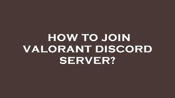 How to join valorant discord server?