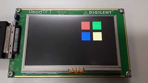 FPGA LCD animation: Bouncing and expanding Microsoft Windows logo