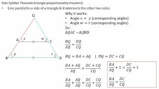 Side Splitter Theorem Proof