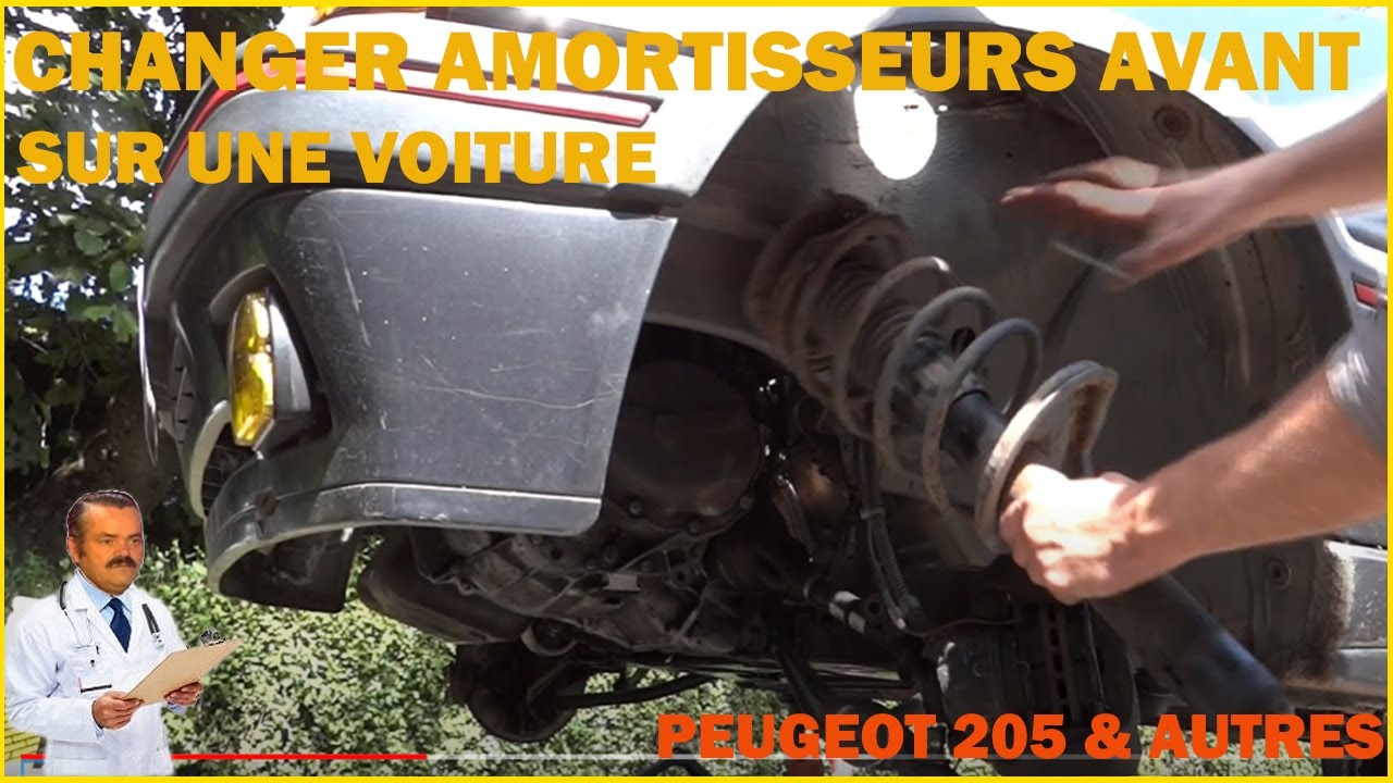 Changer les Amortisseurs Avant (Démontage / Remontage) Peugeot 205 et  autres véhicules - YouTube