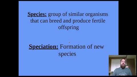 Speciation Notes