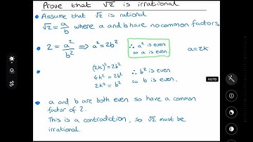 Y13 Proof 2 - Proof by contradiction with rational numbers