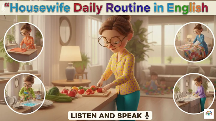 Housewife Daily Routine in English | Speak English Naturally at Home | Simple Present Tense