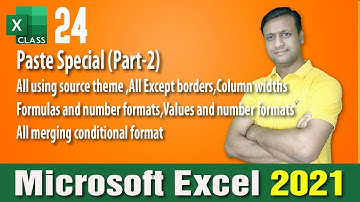 How To Use Paste Special (Part-2) in MS Excel 2021 in Hindi | Tutor Era