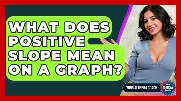 What Does Positive Slope Mean On A Graph? - Your Algebra Coach