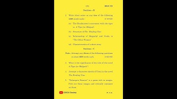 BEGC 103 Previous Year Question Paper | June 2022 Shorts