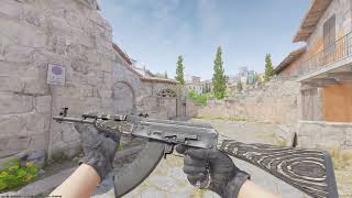 AK-47 Black Laminate (Minimal Wear) In Game Showcase - Vertigo Collection | CS2