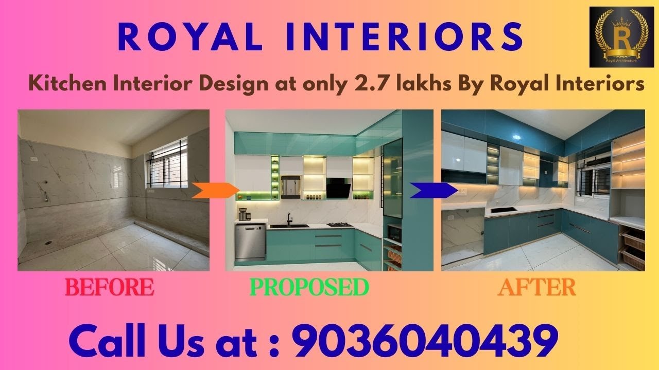 Kitchen Interior Design in 2.7 Lakhs By Royal Interiors at Haralur Bangalore