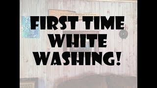 White Washing Our Cabin Walls - YOU DID WHAT?