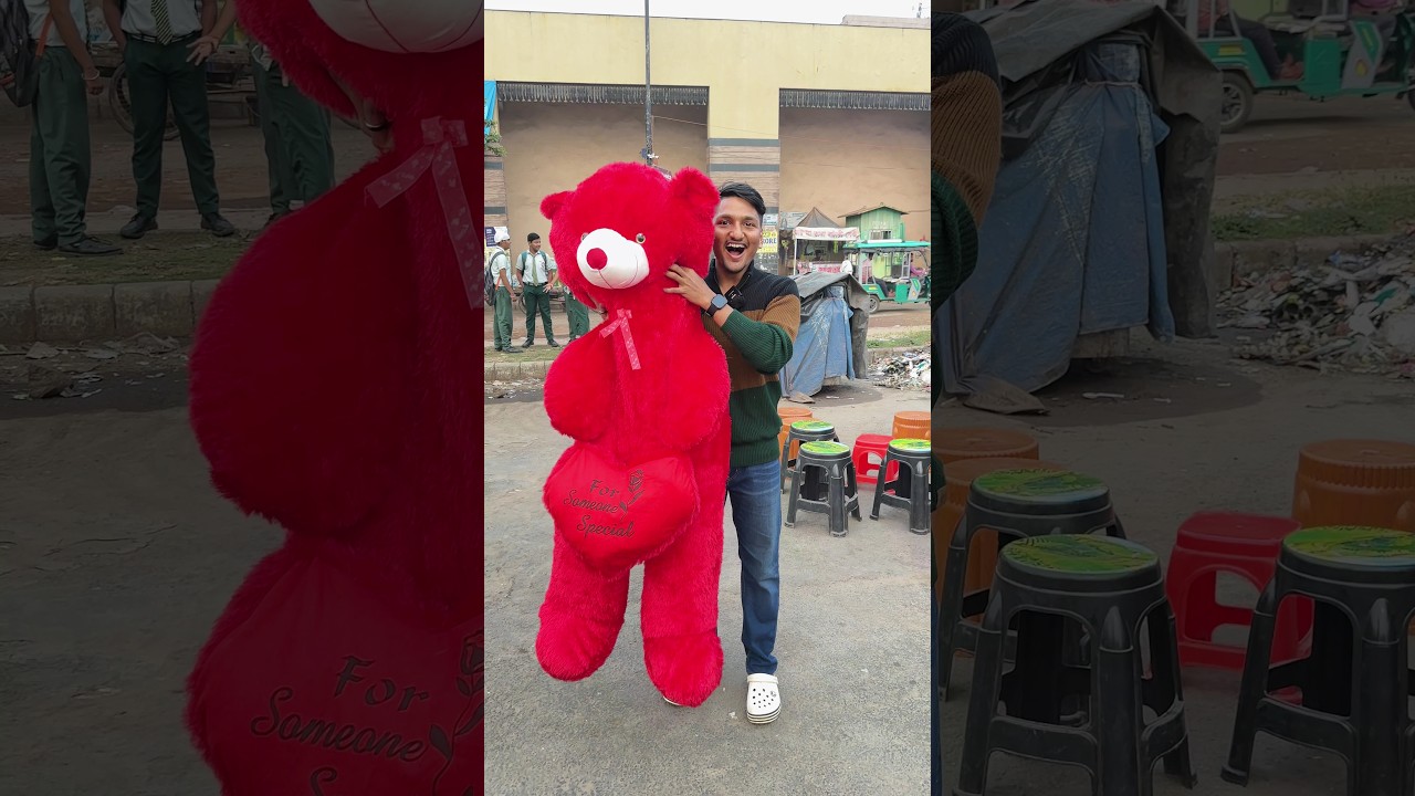 Surprising People with 5 Feet Teddy Bear! 😍 