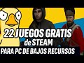 ⚡ 22 JUEGOS GRATIS en STEAM que tu PC vieja puede correr #lowpc #steam