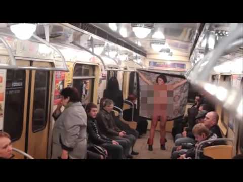 შოკის მომგვრელი ვიდეო, მეტროში ქალი მთლიანად გაშიშვლდა