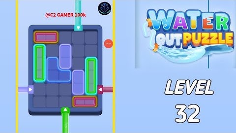 Water Out Puzzle Level 32 walkthrough solution 
