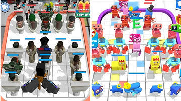 Merge Skibidi Toilet Game Vs Merge Number Cube Run, Number Lore, Alphabet Lore - Android Gameplay