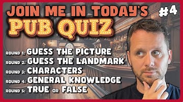 Virtual Pub Quiz: 5 Rounds 🏆 JOIN ME and play the Pub Quiz!