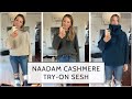 Naadam Cashmere Sweater Try-On Sesh