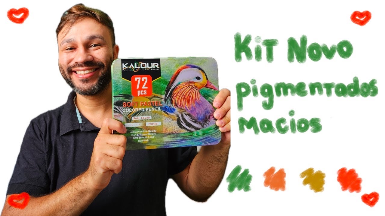 KALOUR SOFT PASTEL COLORED PENCIL - SET 72 COLORS - LÁPIS DE COR PASTEL KALOUR 72 CORES