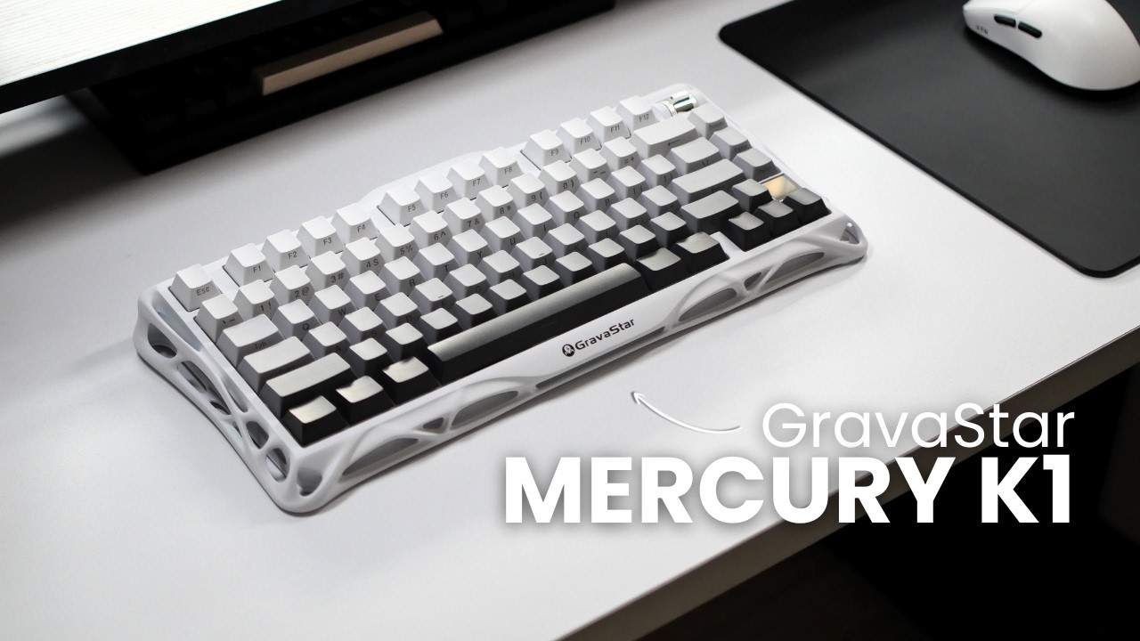 Bàn phím cơ GravaStar Mercury K1 Gradient White