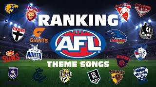 RANKING AFL THEME SONGS (UPDATED 2023)